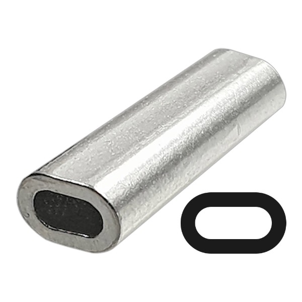 알루미늄 1자 압착슬리브 파이프 18mm 2.0 10개 MSASS만선